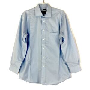3/$30 Pronto Uomo | Light Blue Non-Iron 100% Cotton Button Up Shirt